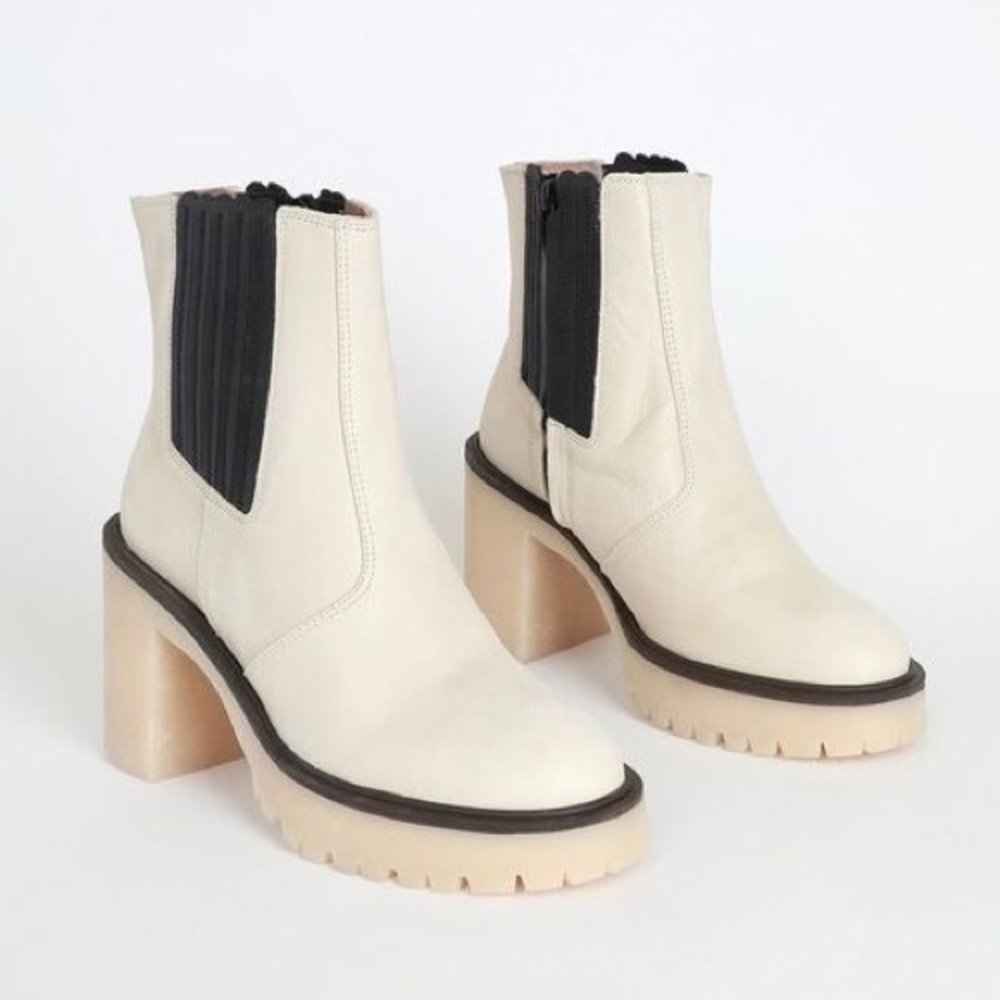 Free People James White Leather Chelsea Boots Women’s Size 7